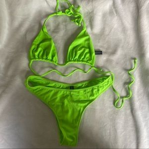 Disruptive Youth neon green bikini